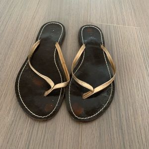 J Crew gold sandals - size 6